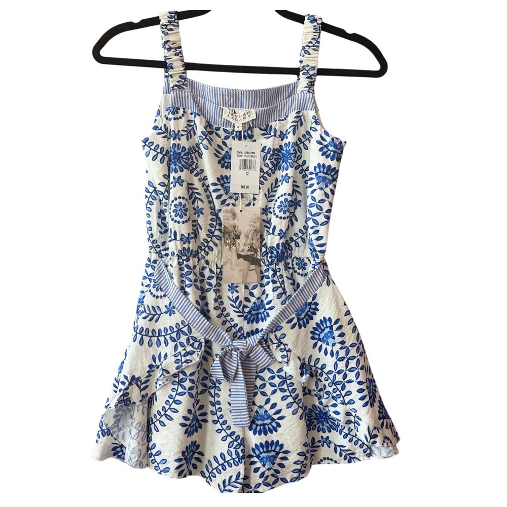 Hannah Banana Ruffle Romper Girl's Size 12 NWT